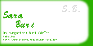 sara buri business card